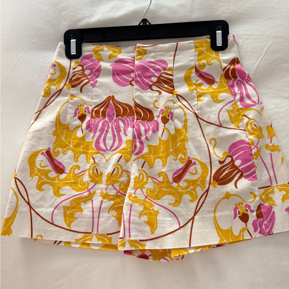 Zara Pink and Yellow Floral Shorts